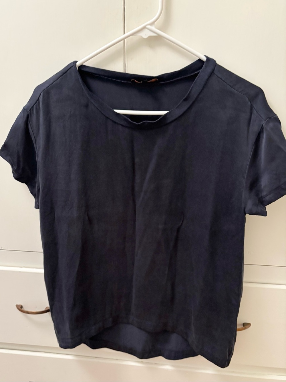 Quince Indigo Silk Tee